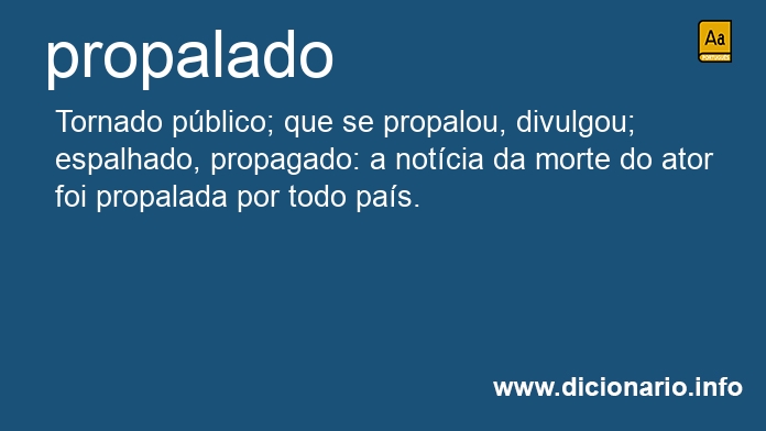 Significado de propalada