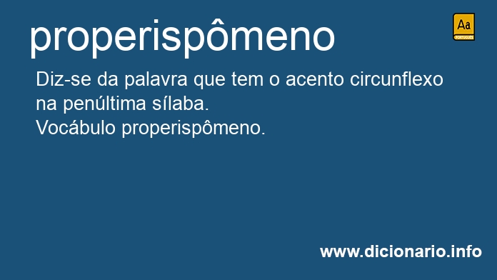 Significado de properispmenos
