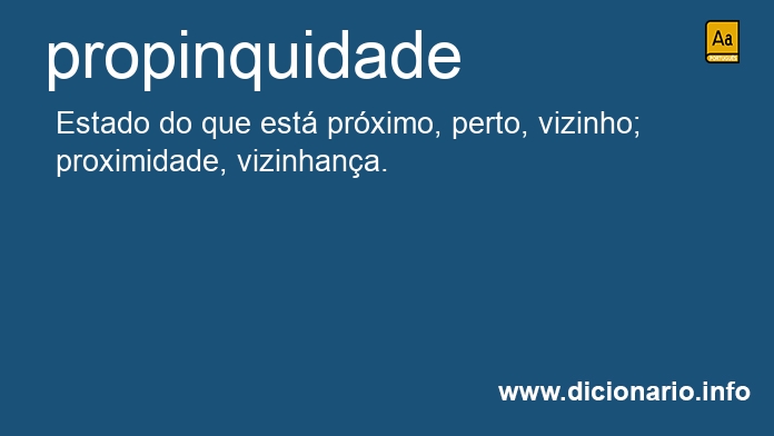 Significado de propinquidades