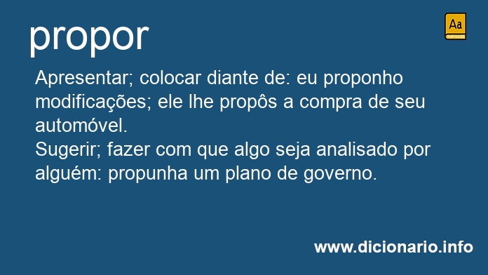 Significado de propondes