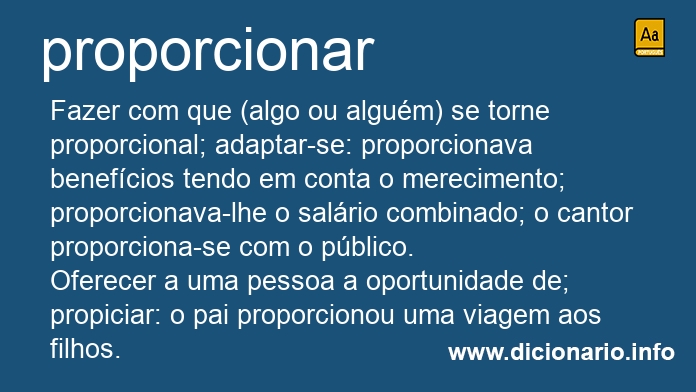 Significado de proporciona