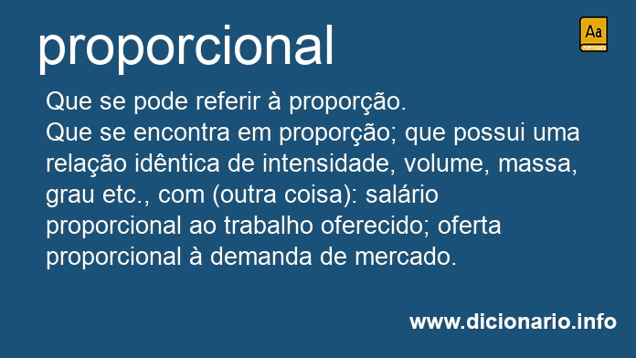 Significado de proporcional