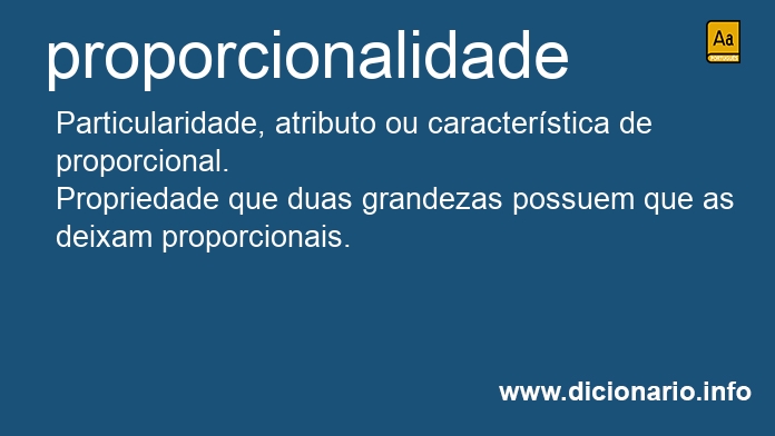 Significado de proporcionalidades