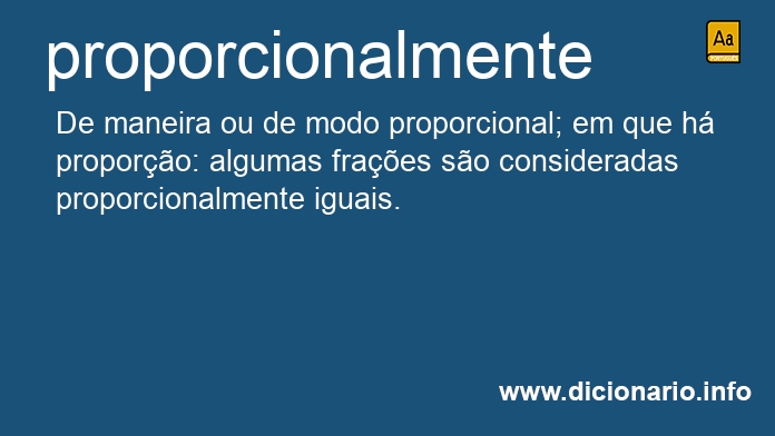 Significado de proporcionalmente