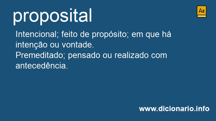 Significado de proposital