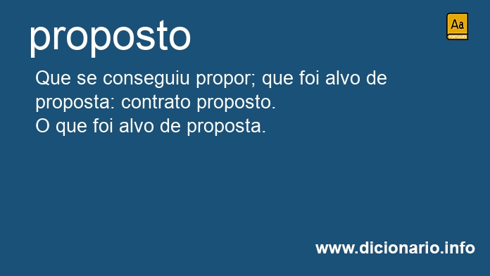 Significado de propostos