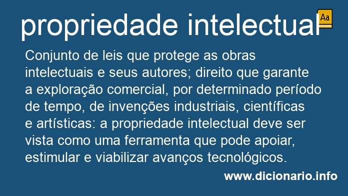 Significado de propriedade intelectual