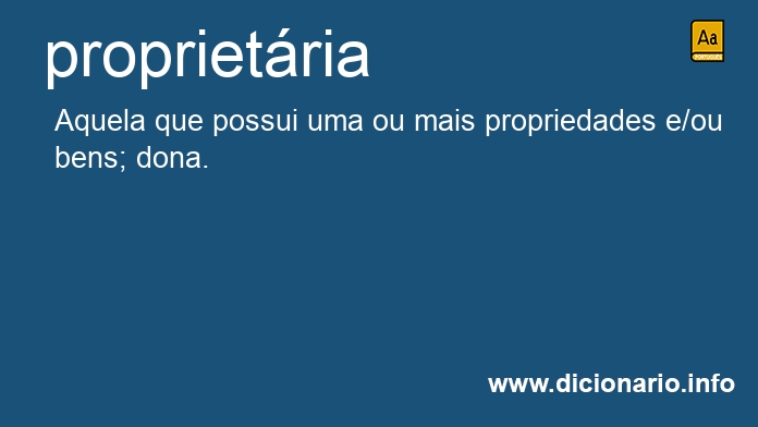 Significado de proprietria