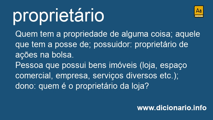 Significado de proprietrio