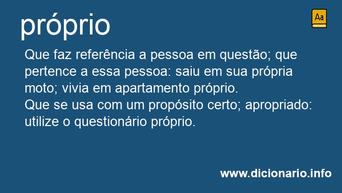 Significado de prprio