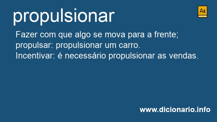 Significado de propulsionar