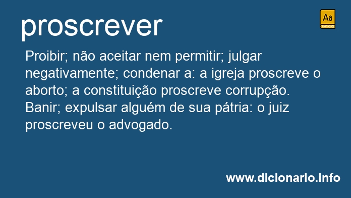 Significado de proscrevido