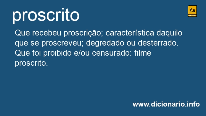 Significado de proscrito