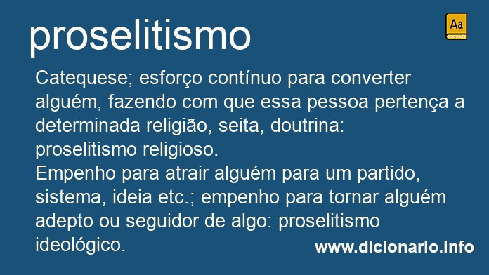 Significado de proselitismo