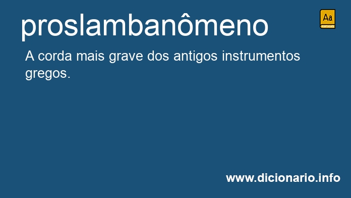 Significado de proslambanmeno