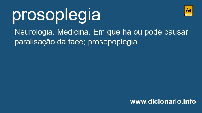 Significado de prosoplegia