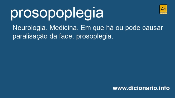 Significado de prosopoplegia