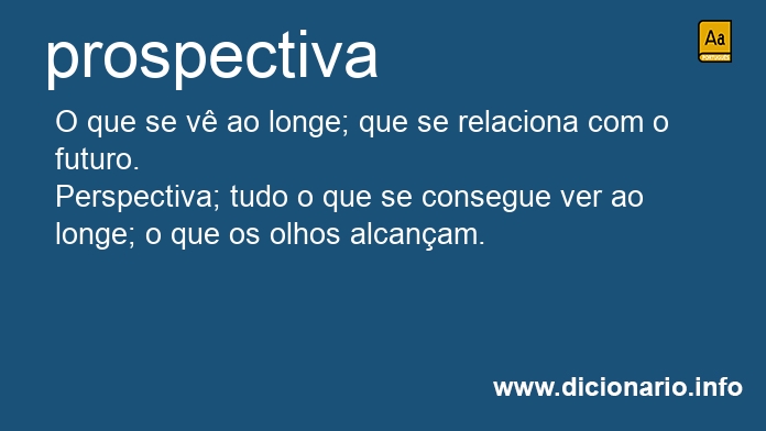Significado de prospectiva