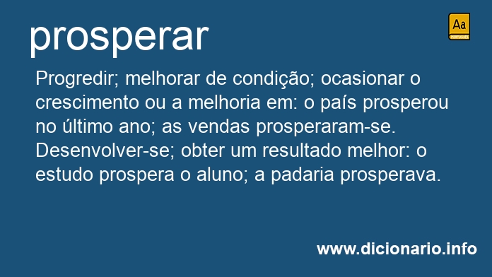 Significado de prosperai