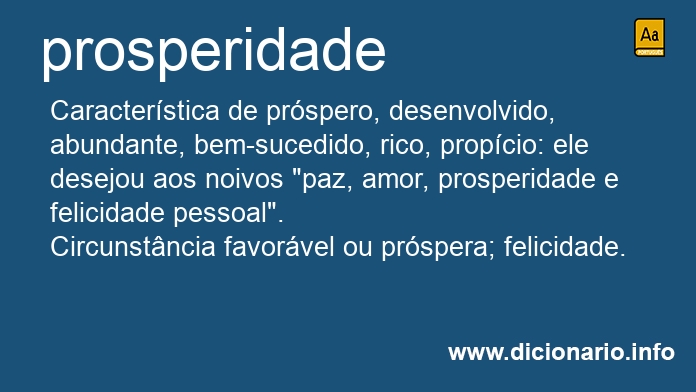 Significado de prosperidades