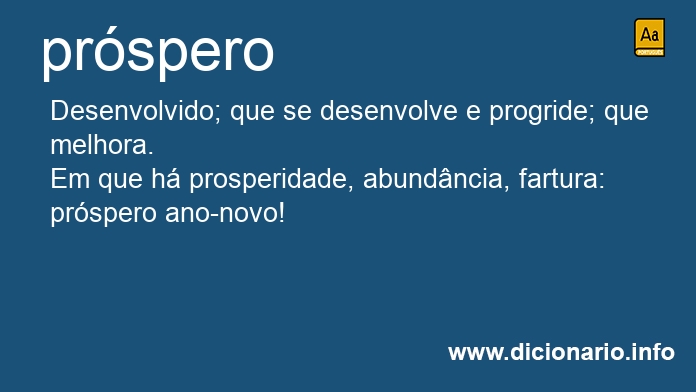 Significado de prspero