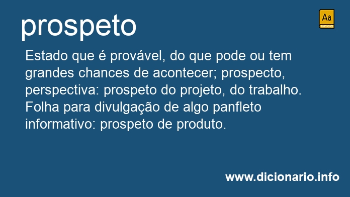 Significado de prospeto