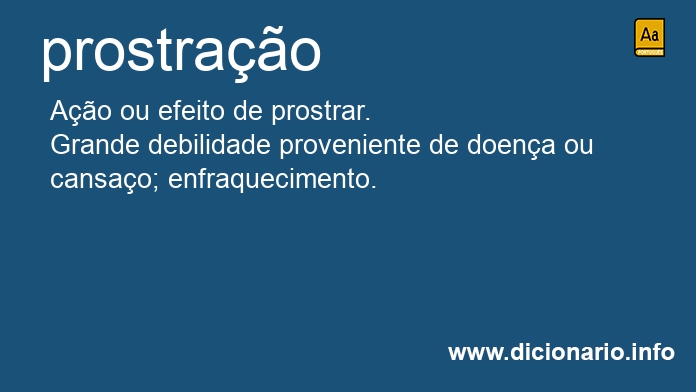 Significado de prostrao