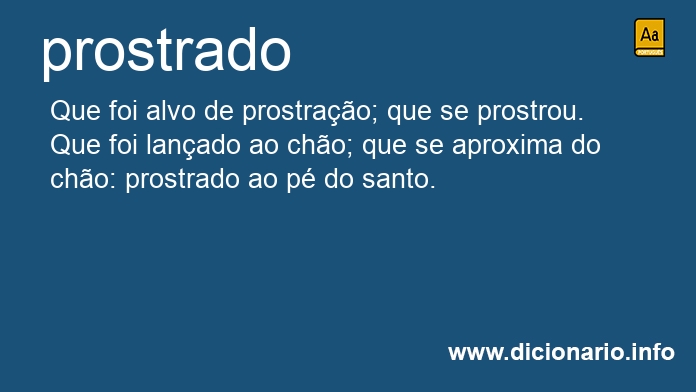 Significado de prostrada