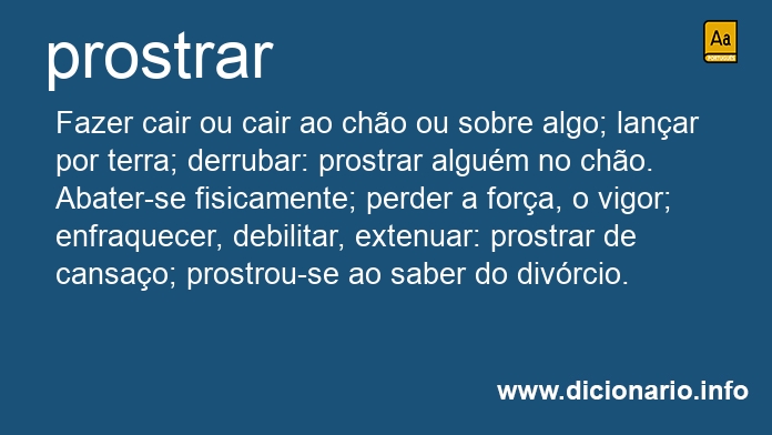 Significado de prostrar