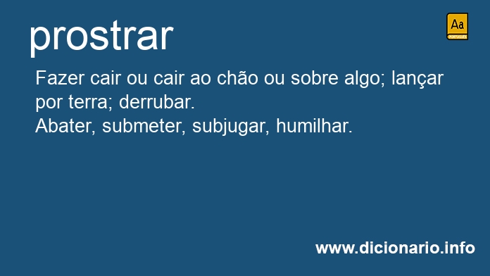 Significado de prostraram