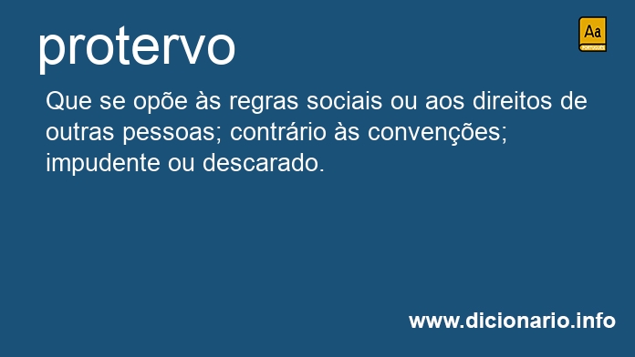 Significado de protervo