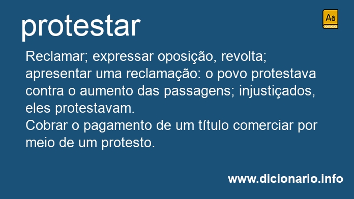 Significado de protestais