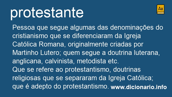 Significado de protestante