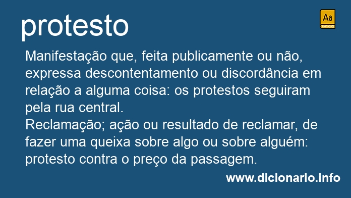Significado de protestos