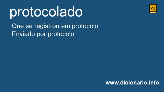 Significado de protocolado