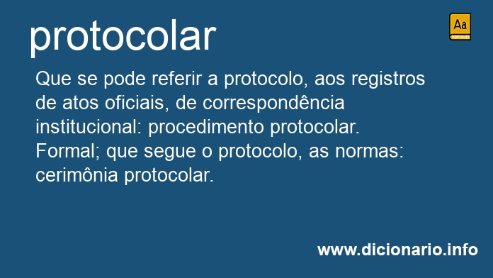 Significado de protocolando