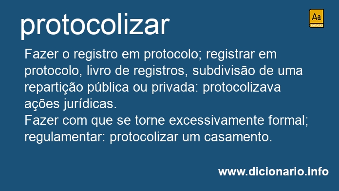 Significado de protocolizar