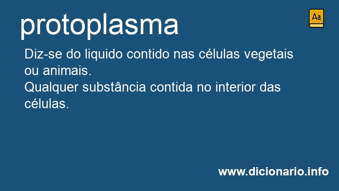 Significado de protoplasmas