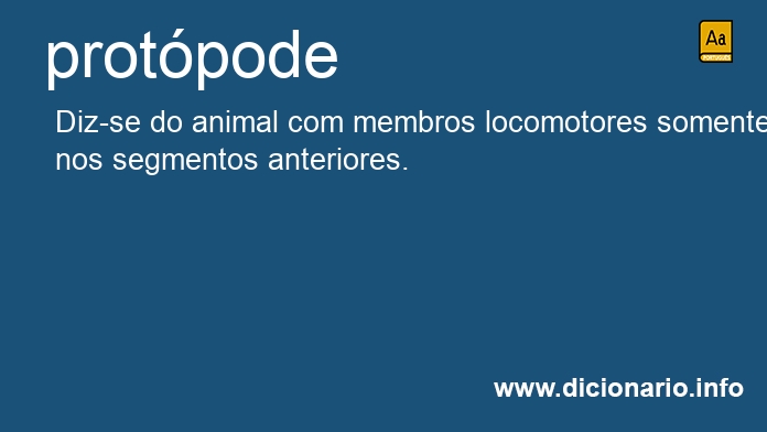 Significado de protpode