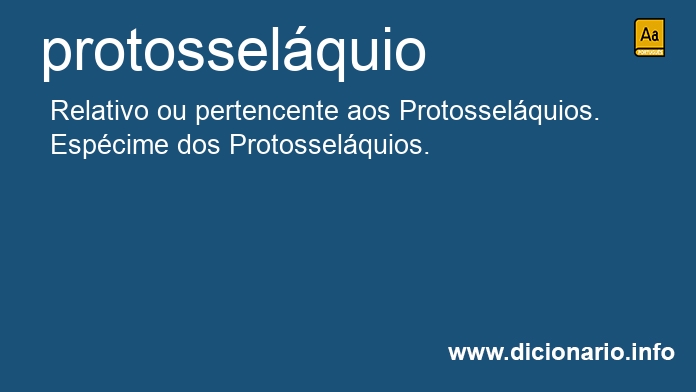 Significado de protosselquio