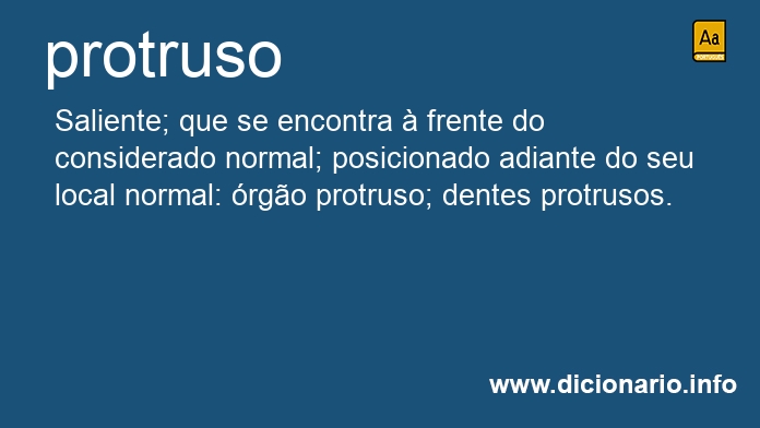 Significado de protrusa