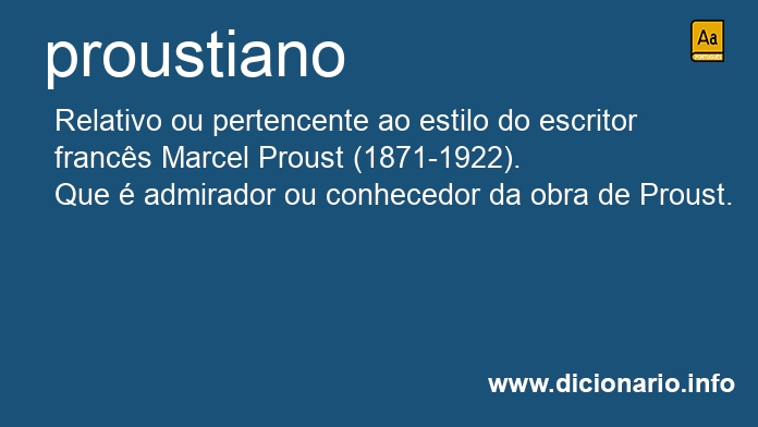 Significado de proustiano