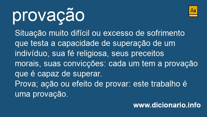 Significado de provao