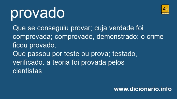 Significado de provada