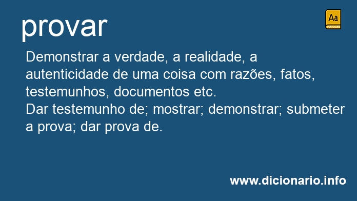 Significado de provar