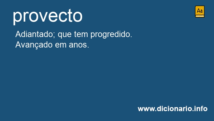 Significado de provecto