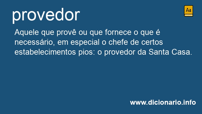 Significado de provedor