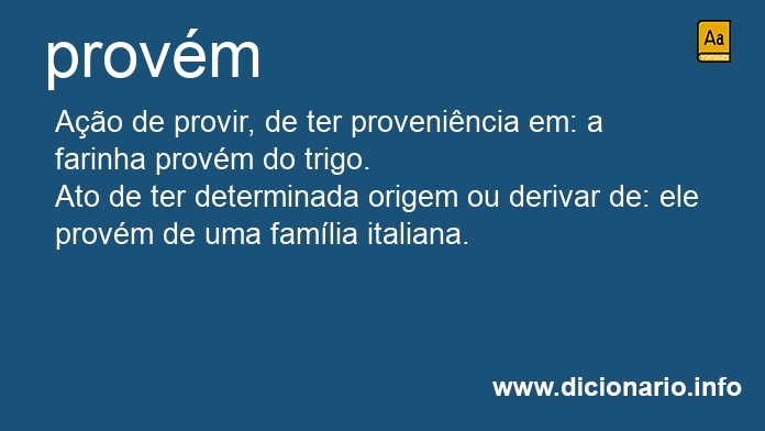 Significado de provm