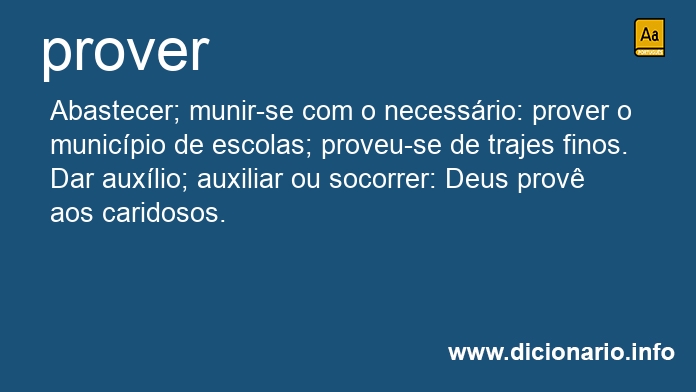 Significado de prover