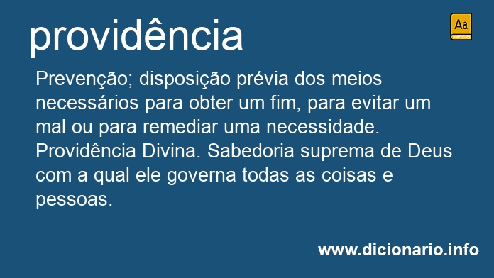 Significado de providncia